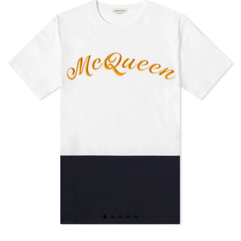 ALEXANDER MCQUEEN EMBROIDERED SCRIPT LOGO T-SHIRT